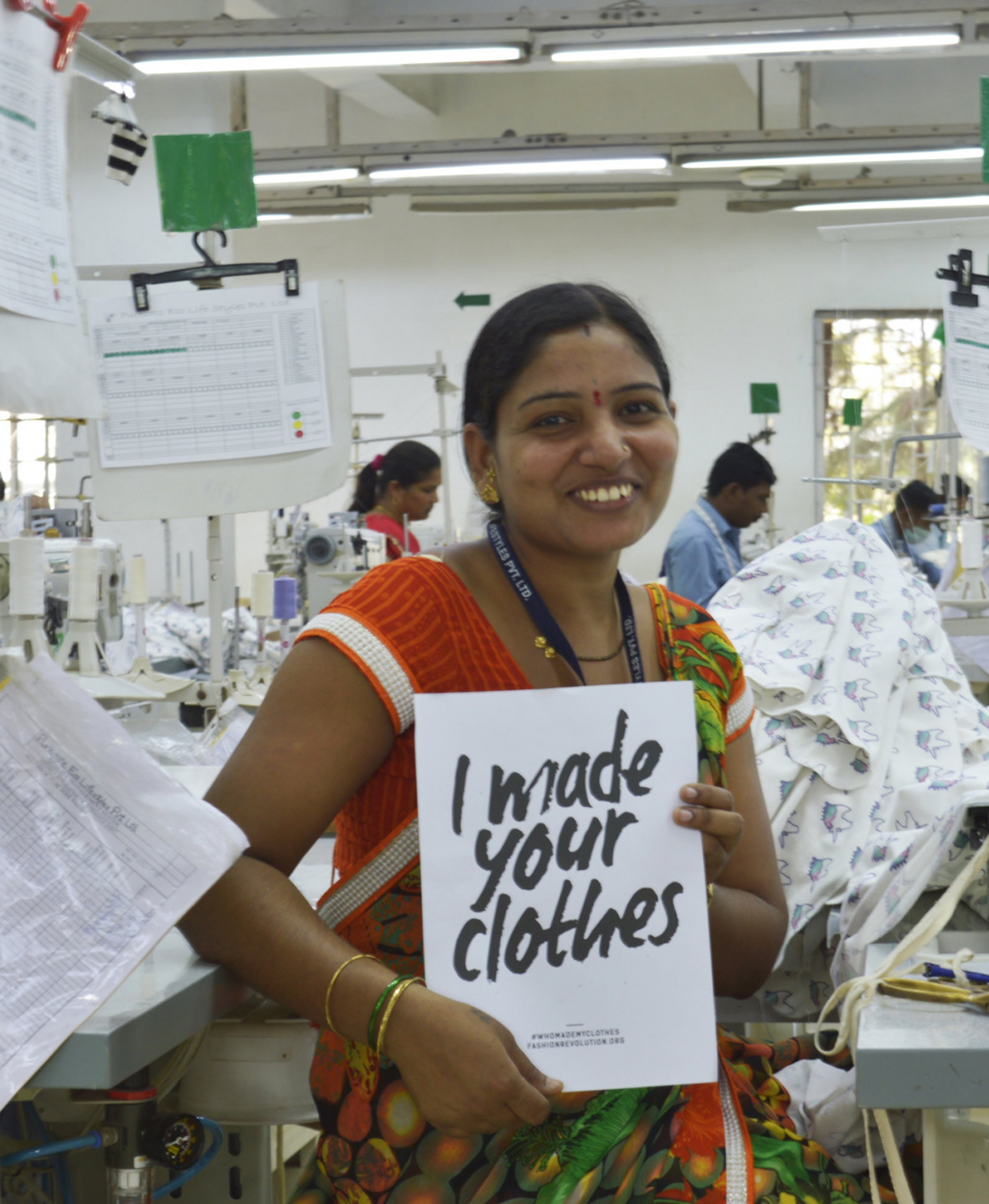 Worker working in fabric industry